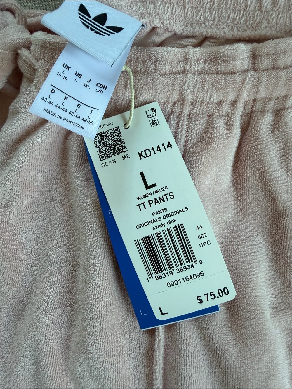 Adidas Originals Straight Leg Track Pants in Light Pink - Picture 5 of 5